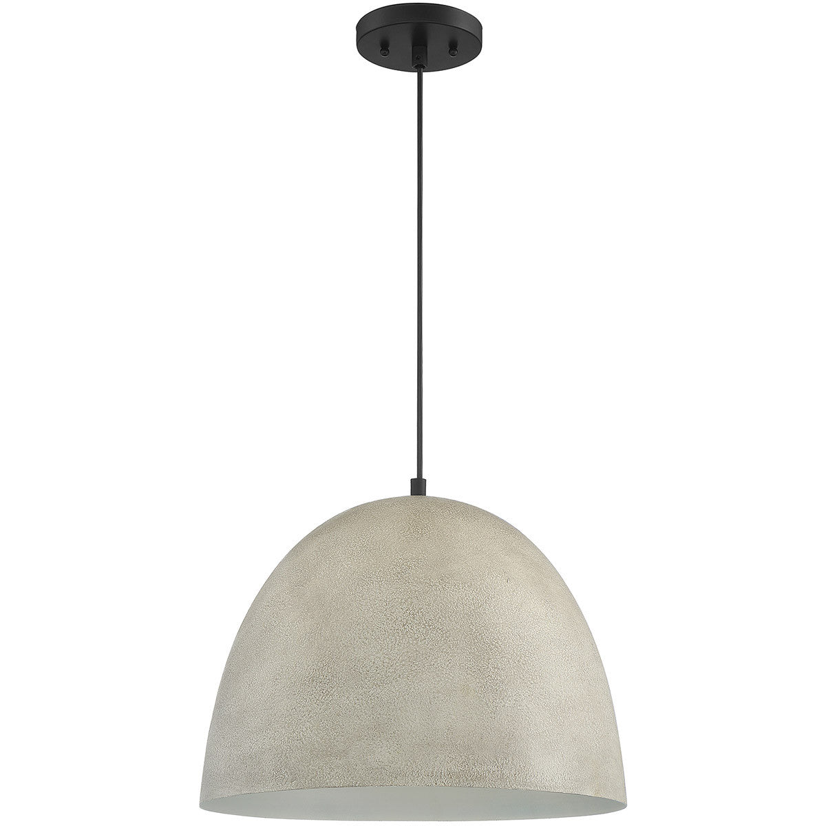 Meridian Lite Trends 1-Light Pendant in Concrete with Matte Black M70093CMBK