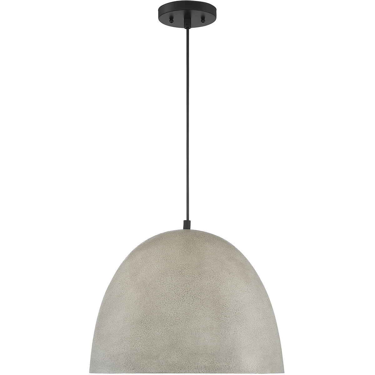 Meridian Lite Trends 1-Light Pendant in Concrete with Matte Black M70093CMBK