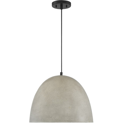 Meridian Lite Trends 1-Light Pendant in Concrete with Matte Black M70093CMBK