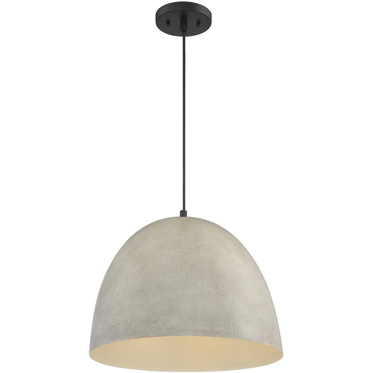 Meridian Lite Trends 1-Light Pendant in Concrete with Matte Black M70093CMBK