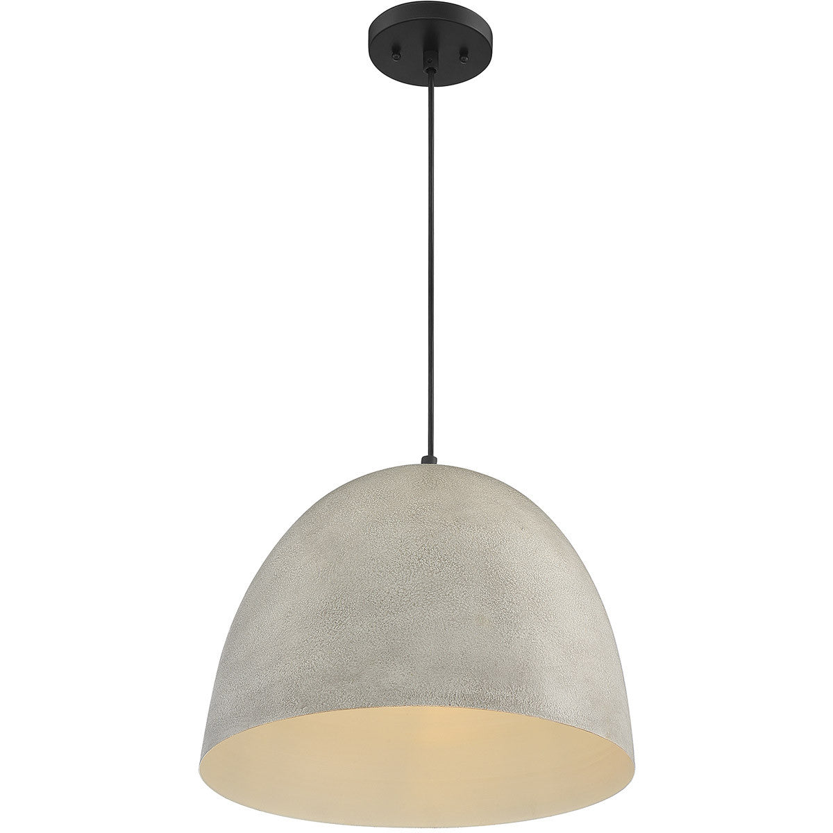 Meridian Lite Trends 1-Light Pendant in Concrete with Matte Black M70093CMBK