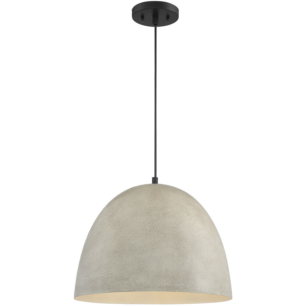 Meridian 1-Light Pendant in Concrete with Matte Black M70093CMBK