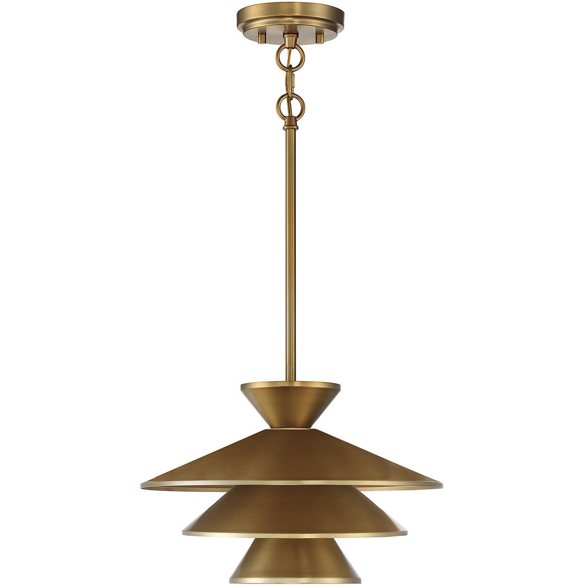 Meridian Lite Trends 1-Light Pendant in Natural Brass M70096NB