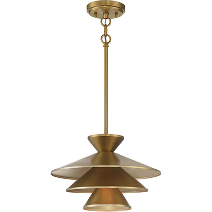 Meridian Lite Trends 1-Light Pendant in Natural Brass M70096NB