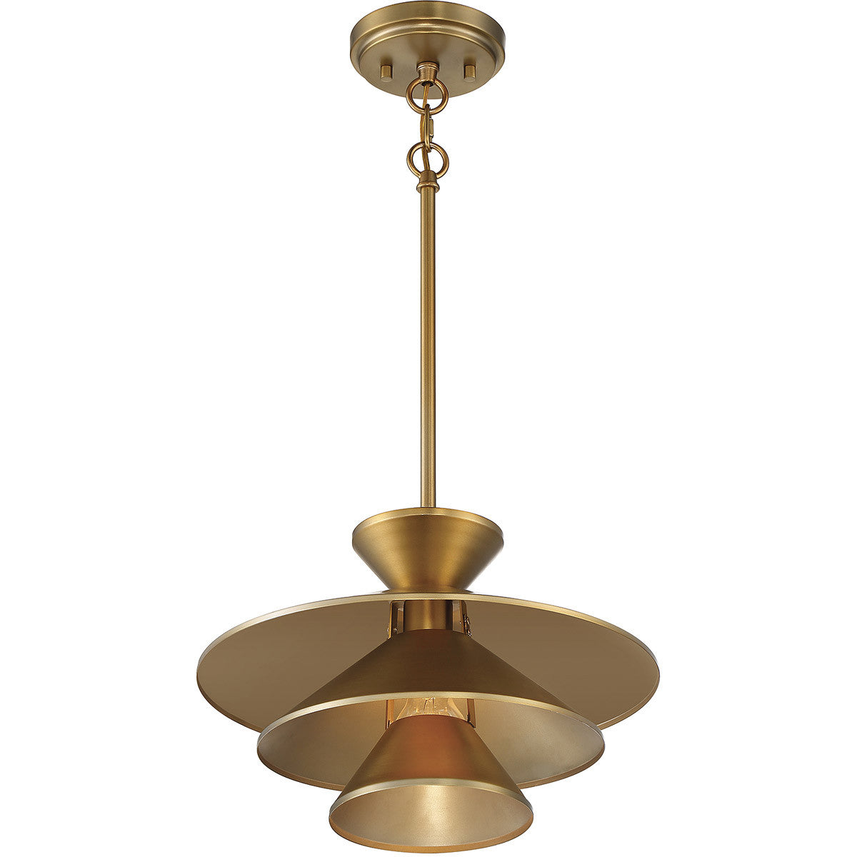 Meridian Lite Trends 1-Light Pendant in Natural Brass M70096NB