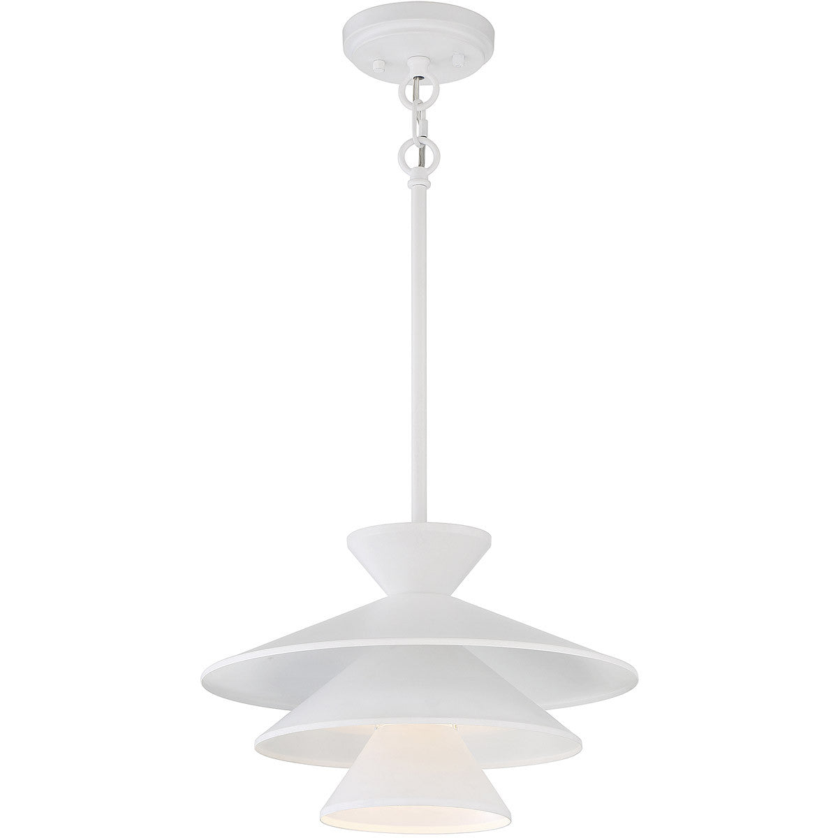 Meridian Lite Trends 1-Light Pendant in White M70096WH