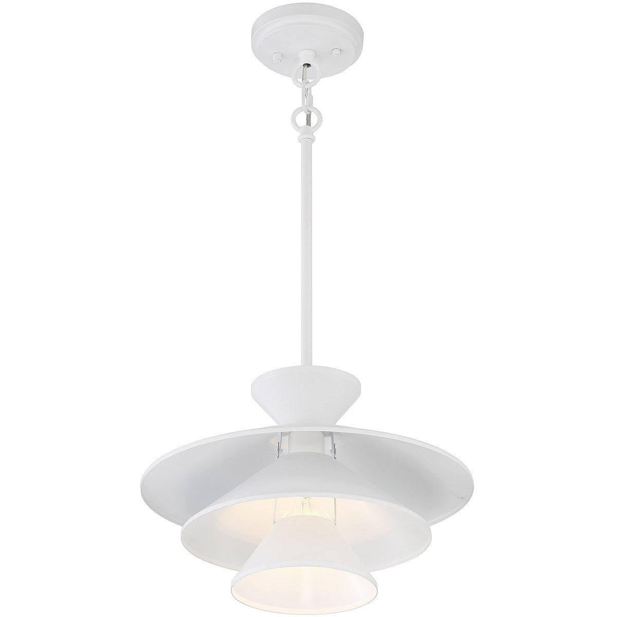 Meridian Lite Trends 1-Light Pendant in White M70096WH