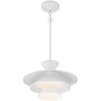 Meridian Lite Trends 1-Light Pendant in White M70096WH