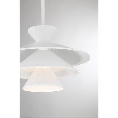 Meridian Lite Trends 1-Light Pendant in White M70096WH