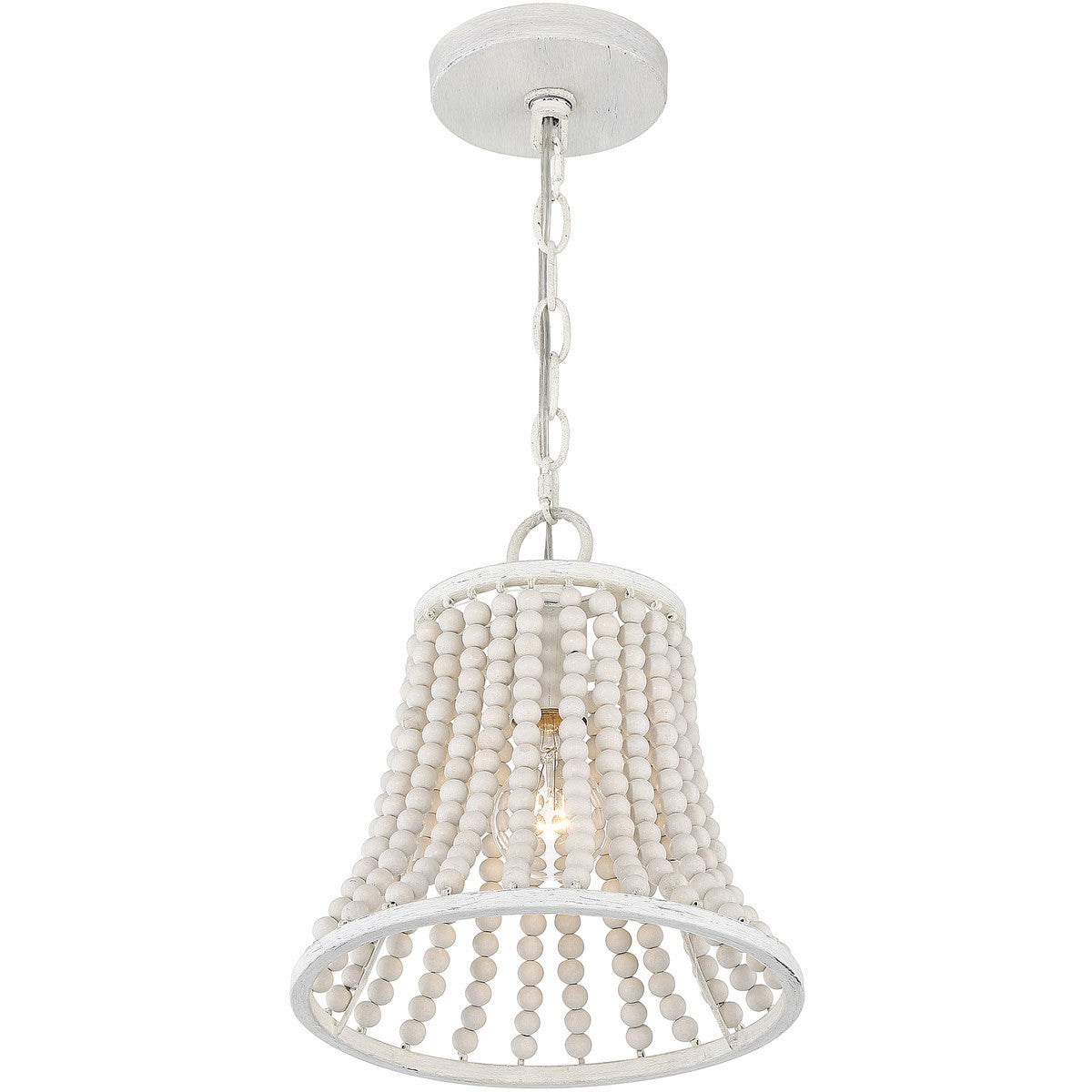 Meridian Lite Trends 1-Light Pendant in Weathered White M70098WW