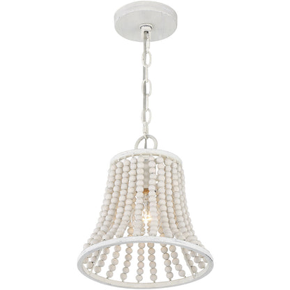 Meridian Lite Trends 1-Light Pendant in Weathered White M70098WW