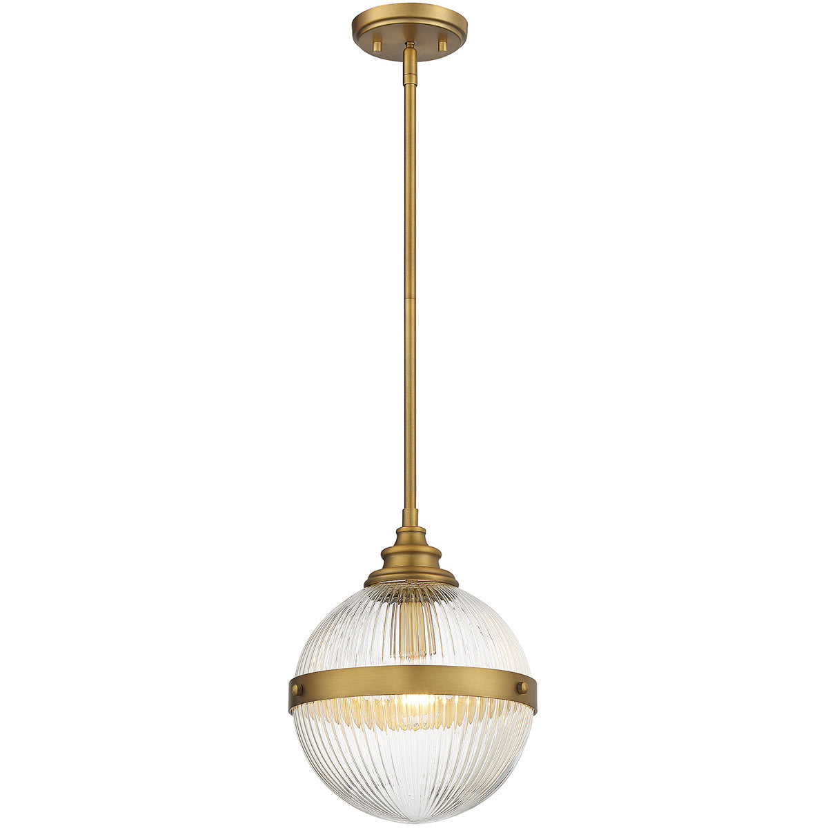 Meridian Lite Trends 1-Light Mini Pendant in Natural Brass M70100NB