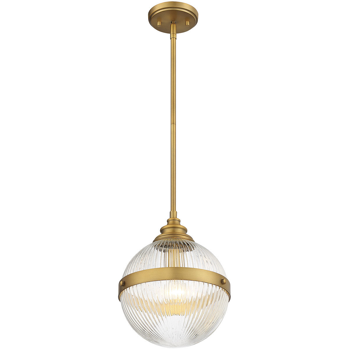 Meridian Lite Trends 1-Light Mini Pendant in Natural Brass M70100NB