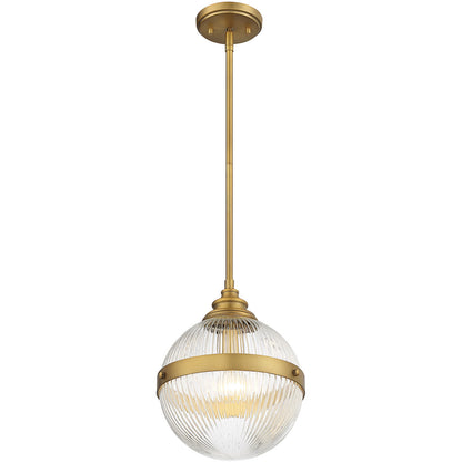 Meridian Lite Trends 1-Light Mini Pendant in Natural Brass M70100NB