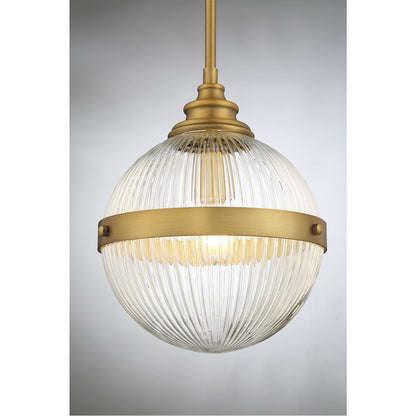 Meridian Lite Trends 1-Light Mini Pendant in Natural Brass M70100NB