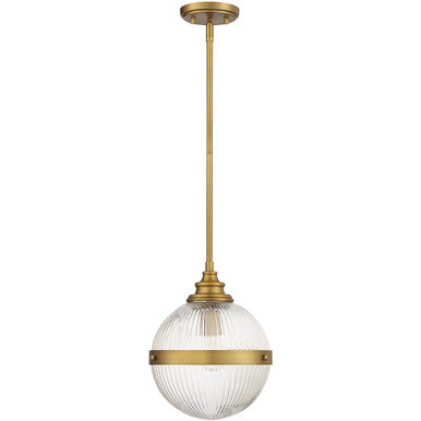 Meridian Lite Trends 1-Light Mini Pendant in Natural Brass M70100NB