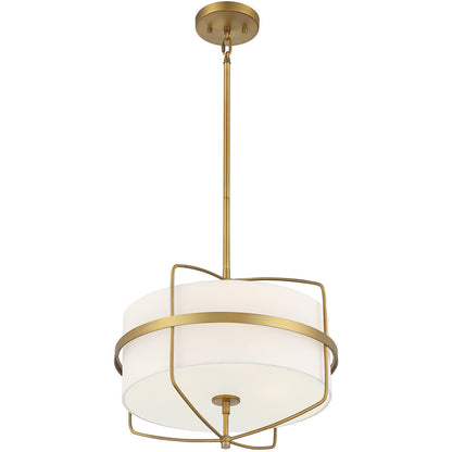 Meridian Lite Trends 3-Light Pendant in Natural Brass M70101NB