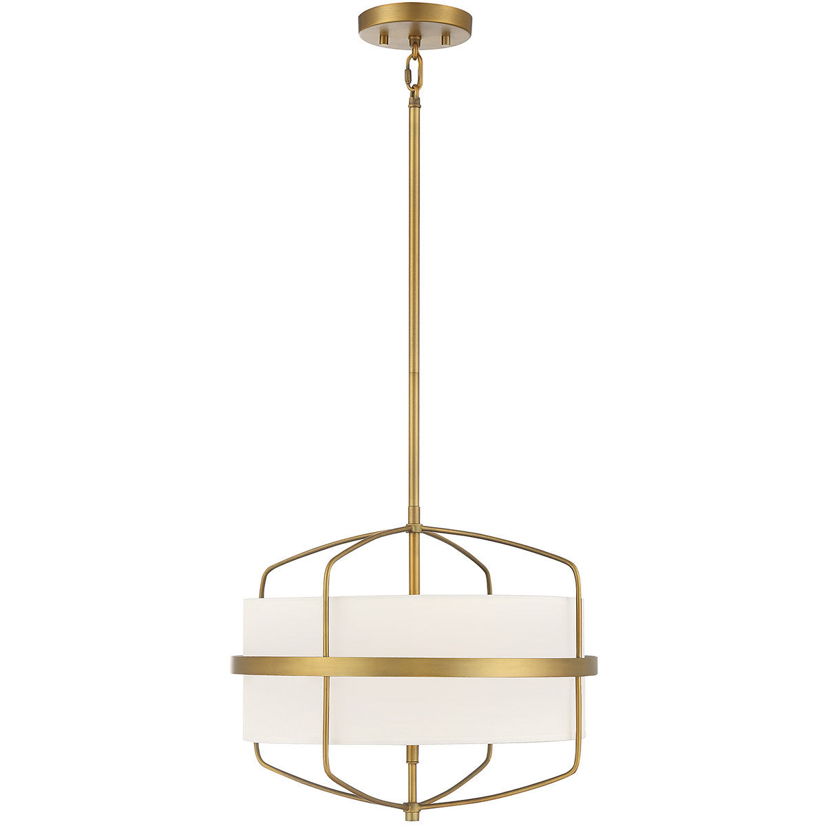 Meridian 3-Light Pendant in Natural Brass M70101NB