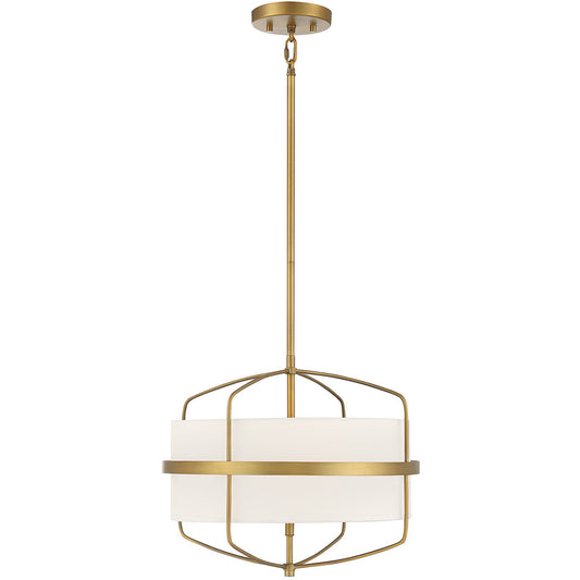 Meridian 3-Light Pendant in Natural Brass M70101NB