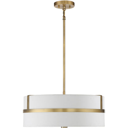 Meridian Lite Trends 4-Light Pendant in Natural Brass M70102NB