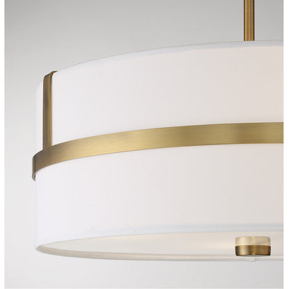 Meridian Lite Trends 4-Light Pendant in Natural Brass M70102NB