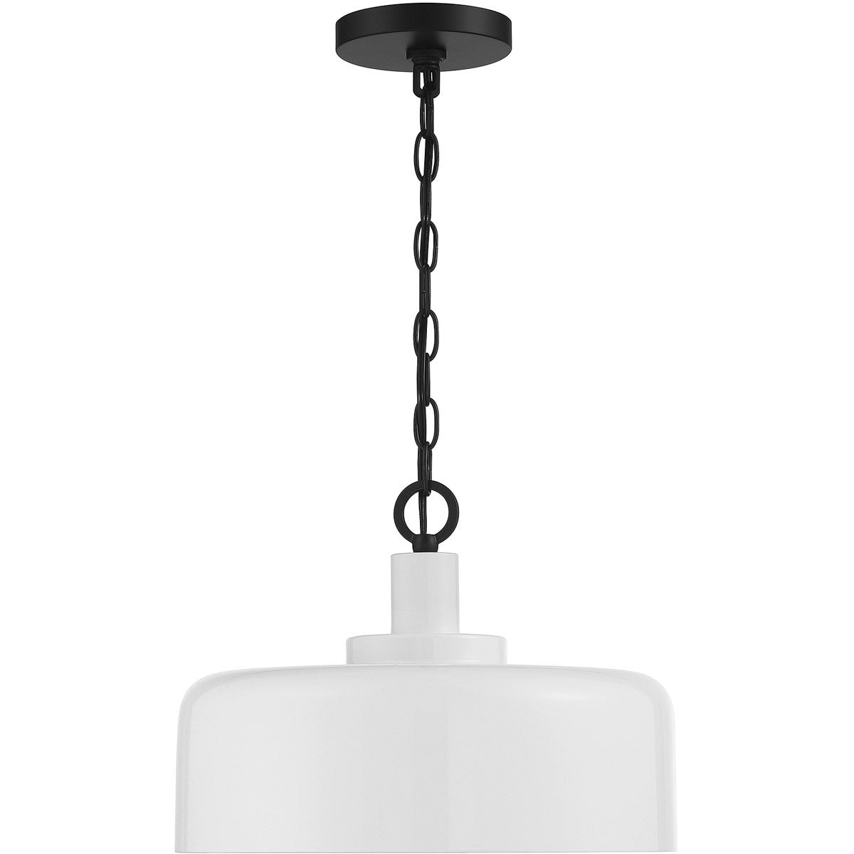 Meridian Lite Trends 1-Light Pendant in White with Black M70103WHBK