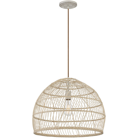 Meridian 1-Light Pendant in Natural Rattan with A Matching Socket M70106NR