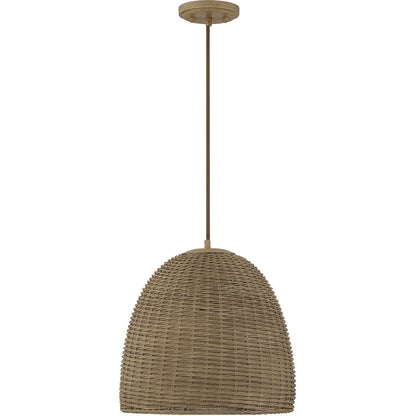 Meridian Lite Trends 1-Light Pendant in Natural Wicker M70107NWIC