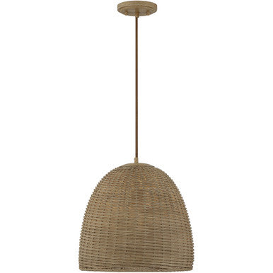 Meridian Lite Trends 1-Light Pendant in Natural Wicker M70107NWIC