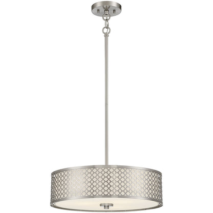 Meridian Lite Trends 3-Light Pendant in Brushed Nickel M70108BN