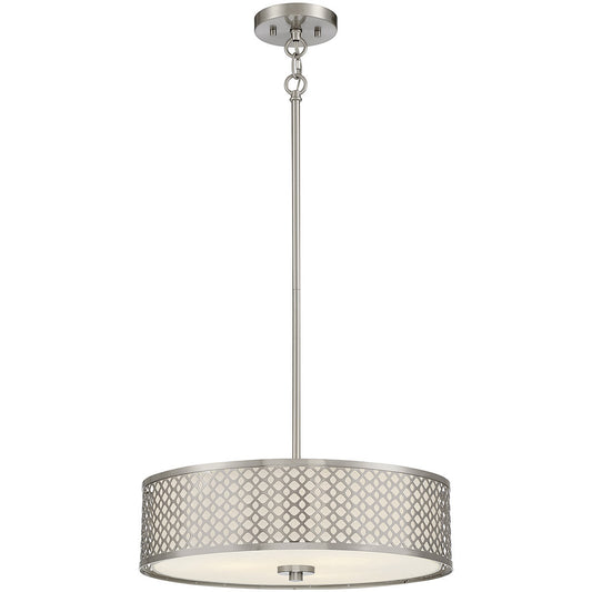 Meridian 3-Light Pendant in Brushed Nickel M70108BN