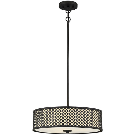 Meridian 3-Light Pendant in Matte Black M70108MBK