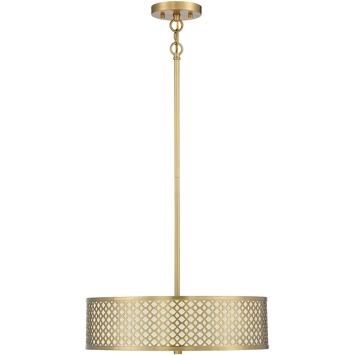 Meridian Lite Trends 3-Light Pendant in Natural Brass M70108NB