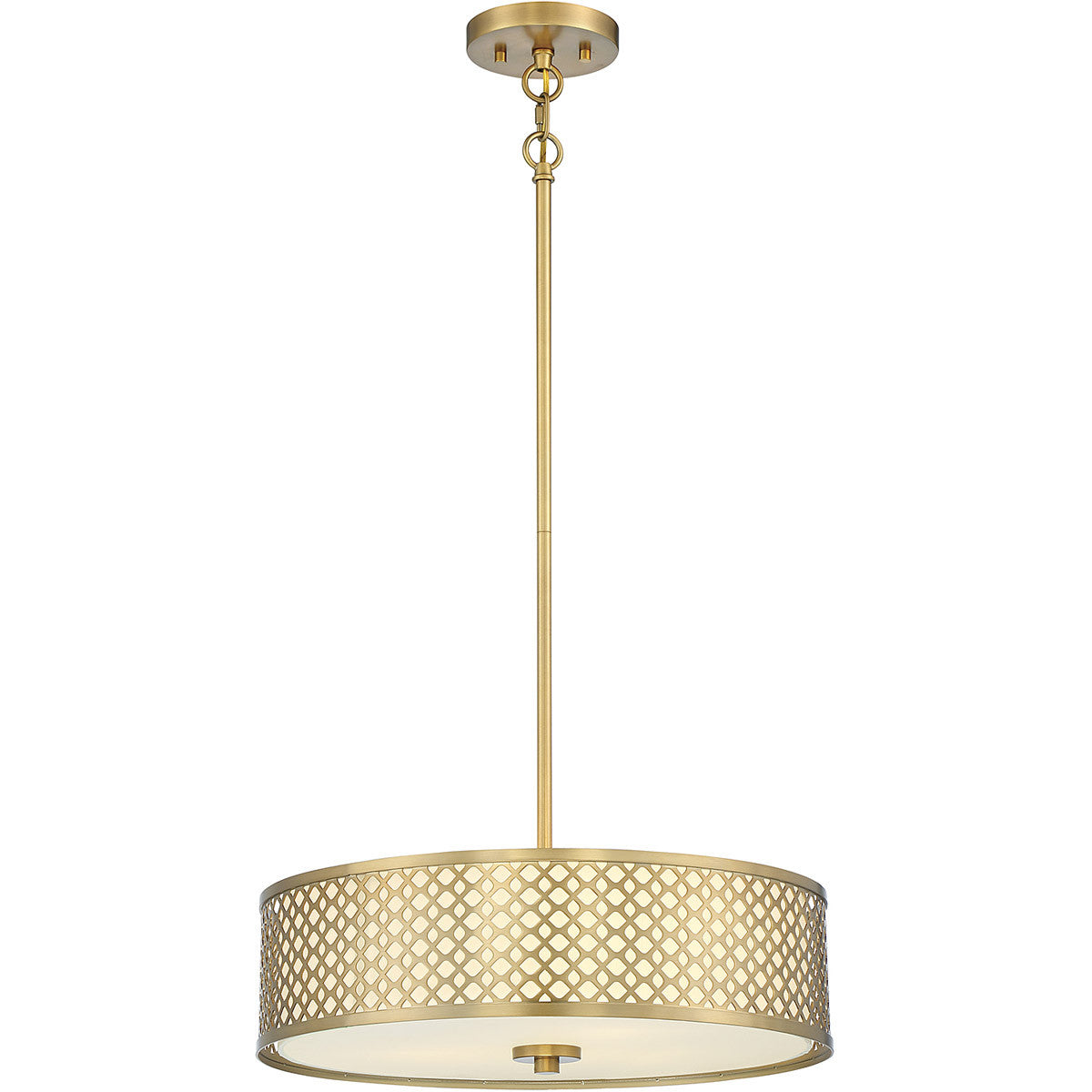 Meridian Lite Trends 3-Light Pendant in Natural Brass M70108NB