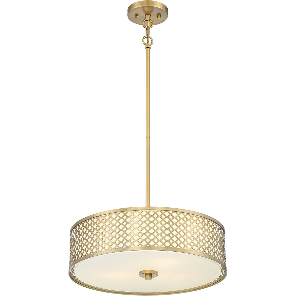 Meridian Lite Trends 3-Light Pendant in Natural Brass M70108NB