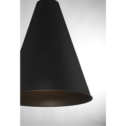 Meridian Lite Trends 1-Light Pendant in Matte Black M70112MBK