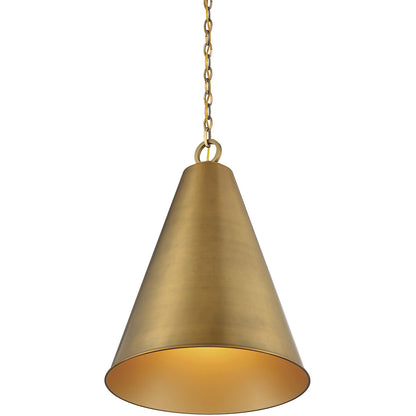 Meridian Lite Trends 1-Light Pendant in Natural Brass M70112NB