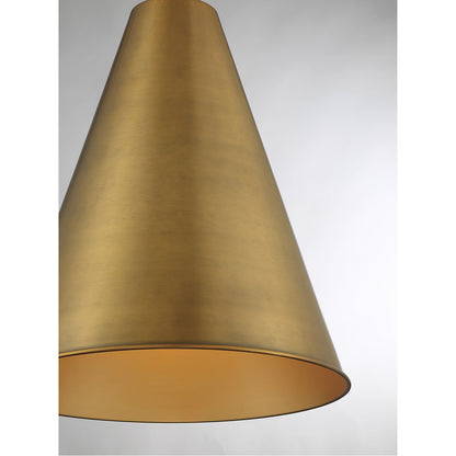 Meridian Lite Trends 1-Light Pendant in Natural Brass M70112NB