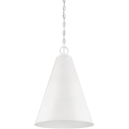 Meridian Lite Trends 1-Light Pendant in White M70112WH