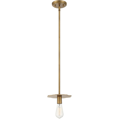 Meridian Lite Trends 1-Light Mini Pendant in Natural Brass M70113NB