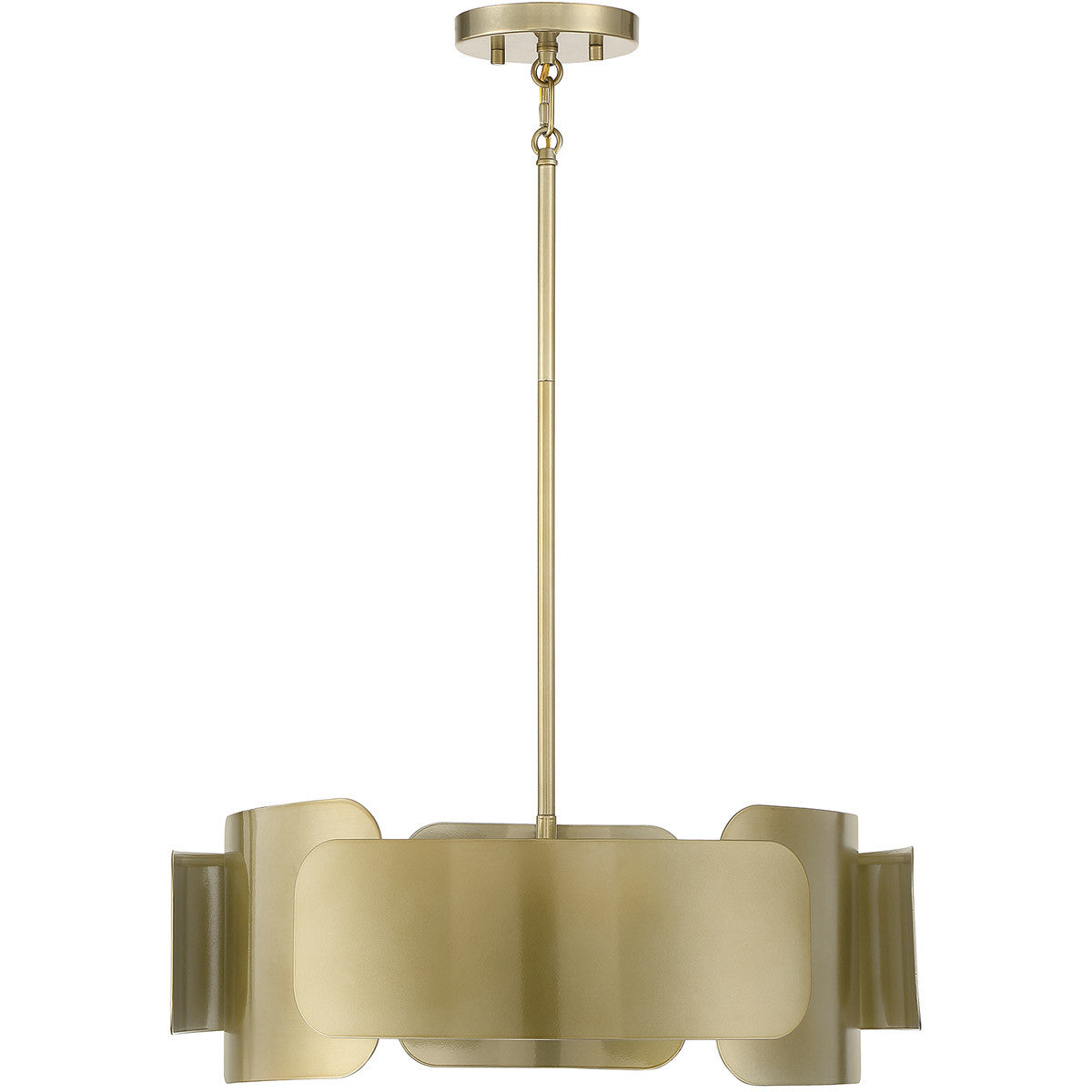 Meridian Lite Trends 4-Light Pendant in Burnished Brass M70117BB