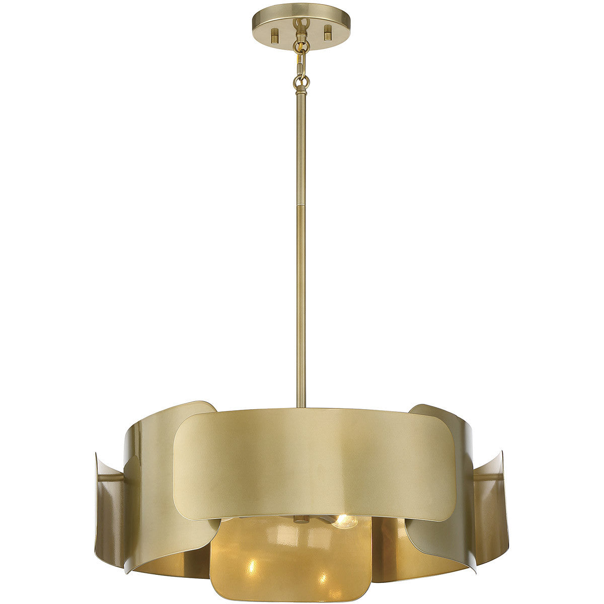 Meridian Lite Trends 4-Light Pendant in Burnished Brass M70117BB