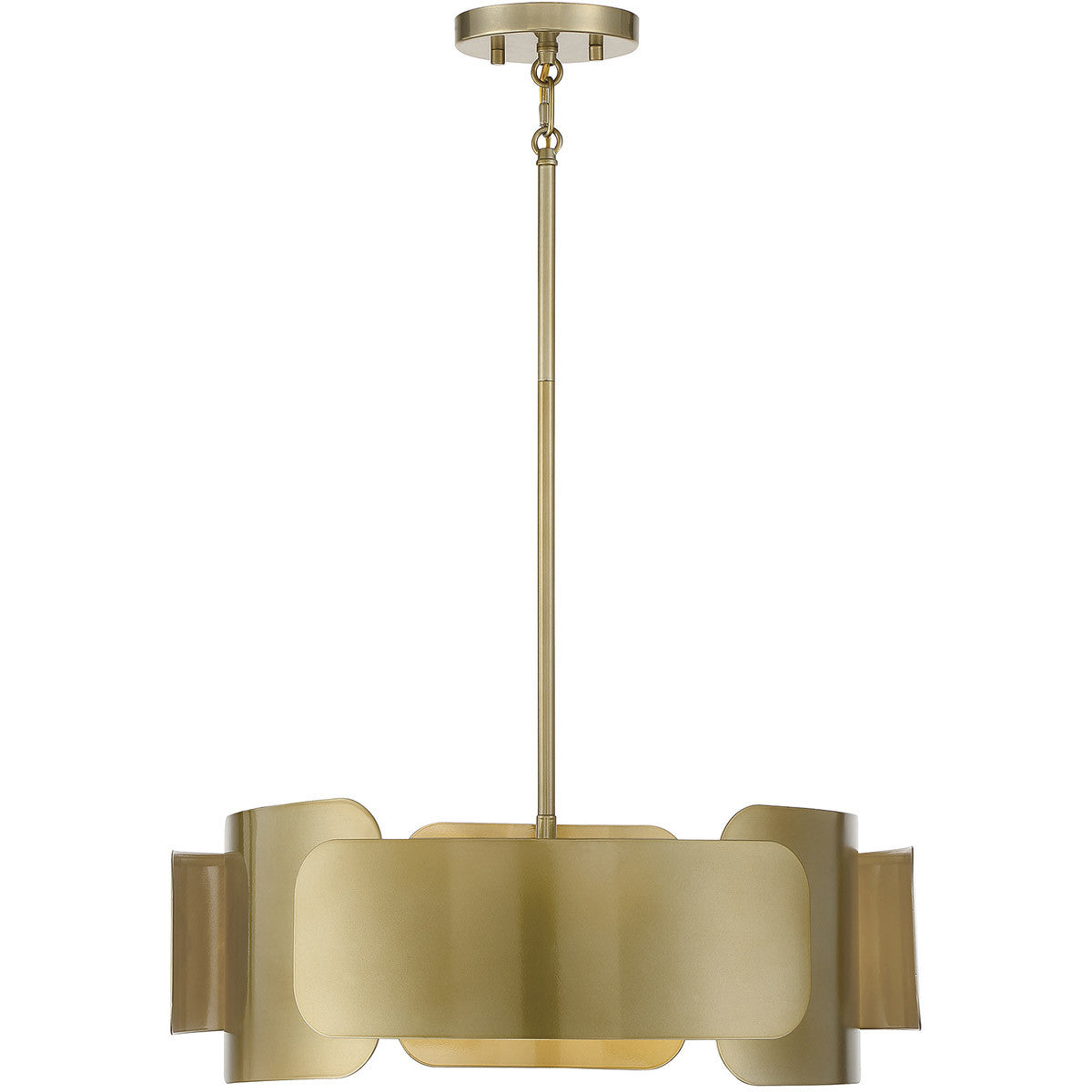 Meridian 4-Light Pendant in Burnished Brass M70117BB