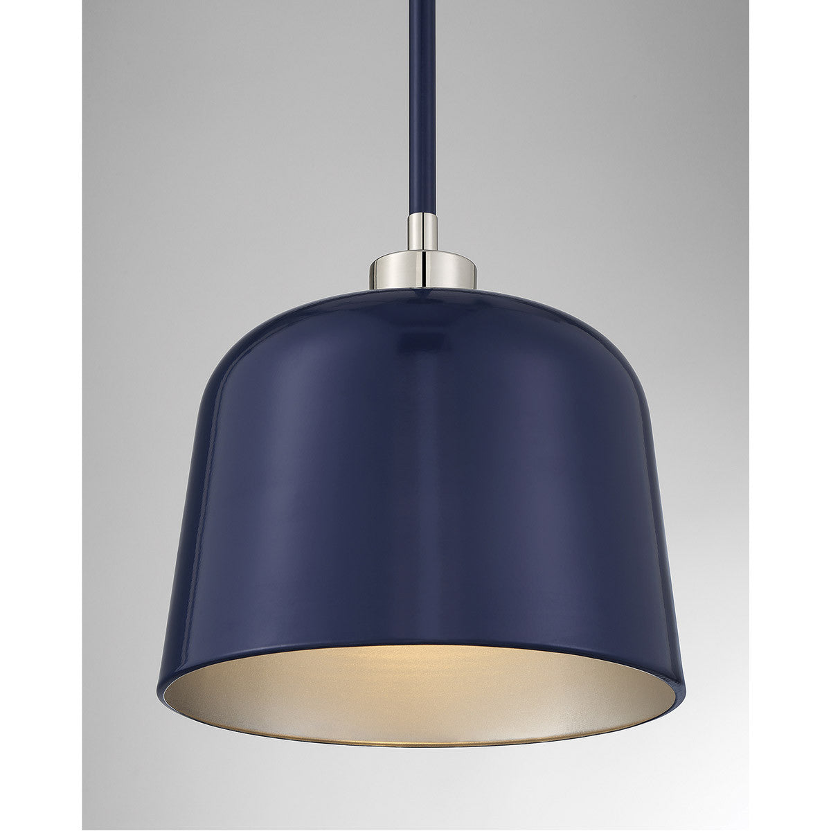 Meridian Lite Trends 1-Light Pendant in Navy Blue with Polished Nickel M70118NBLPN