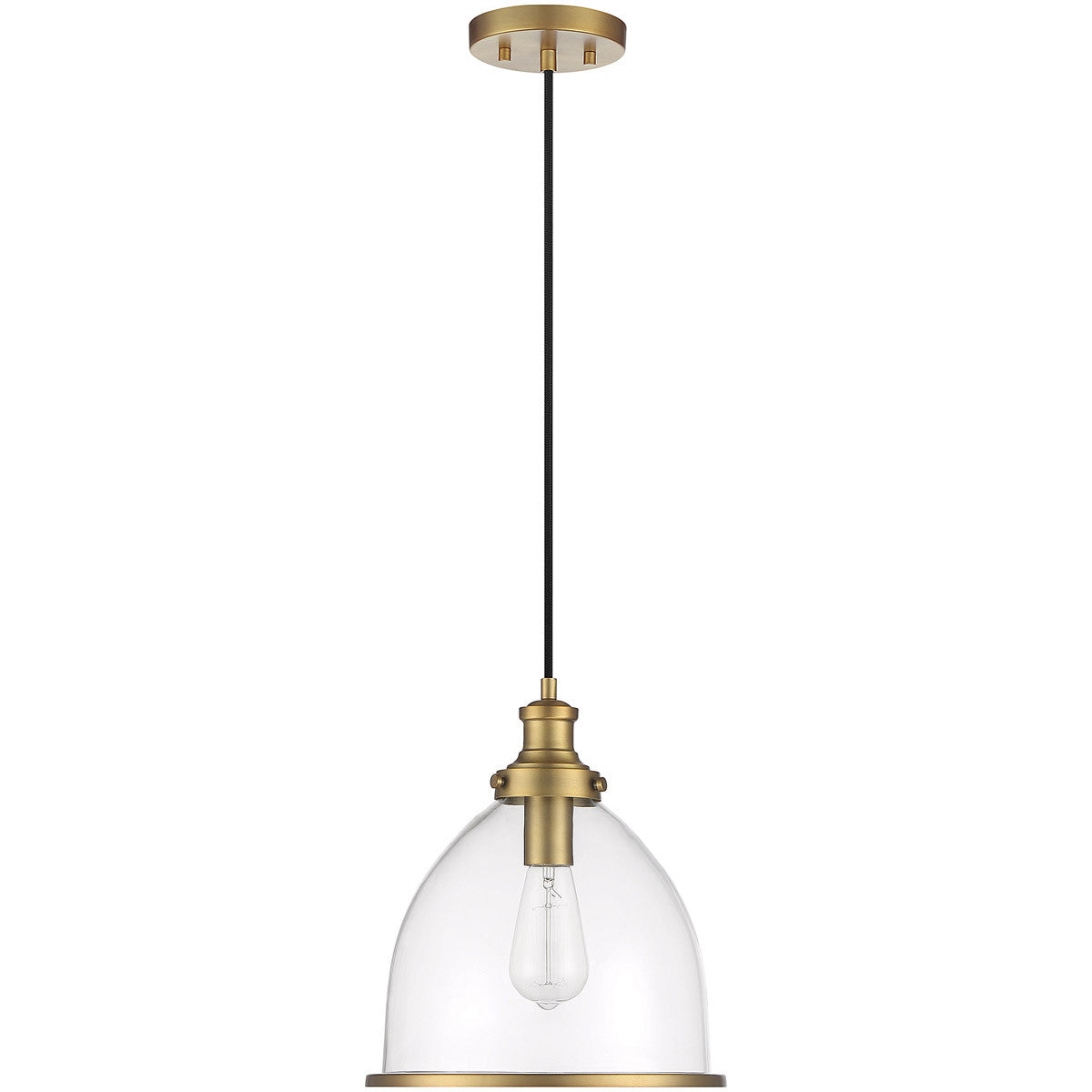 Meridian Lite Trends 1-Light Pendant in Natural Brass M70119NB