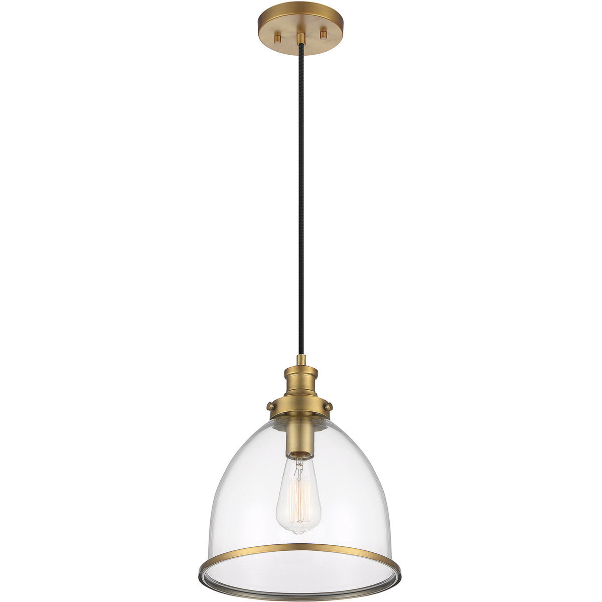 Meridian Lite Trends 1-Light Pendant in Natural Brass M70119NB