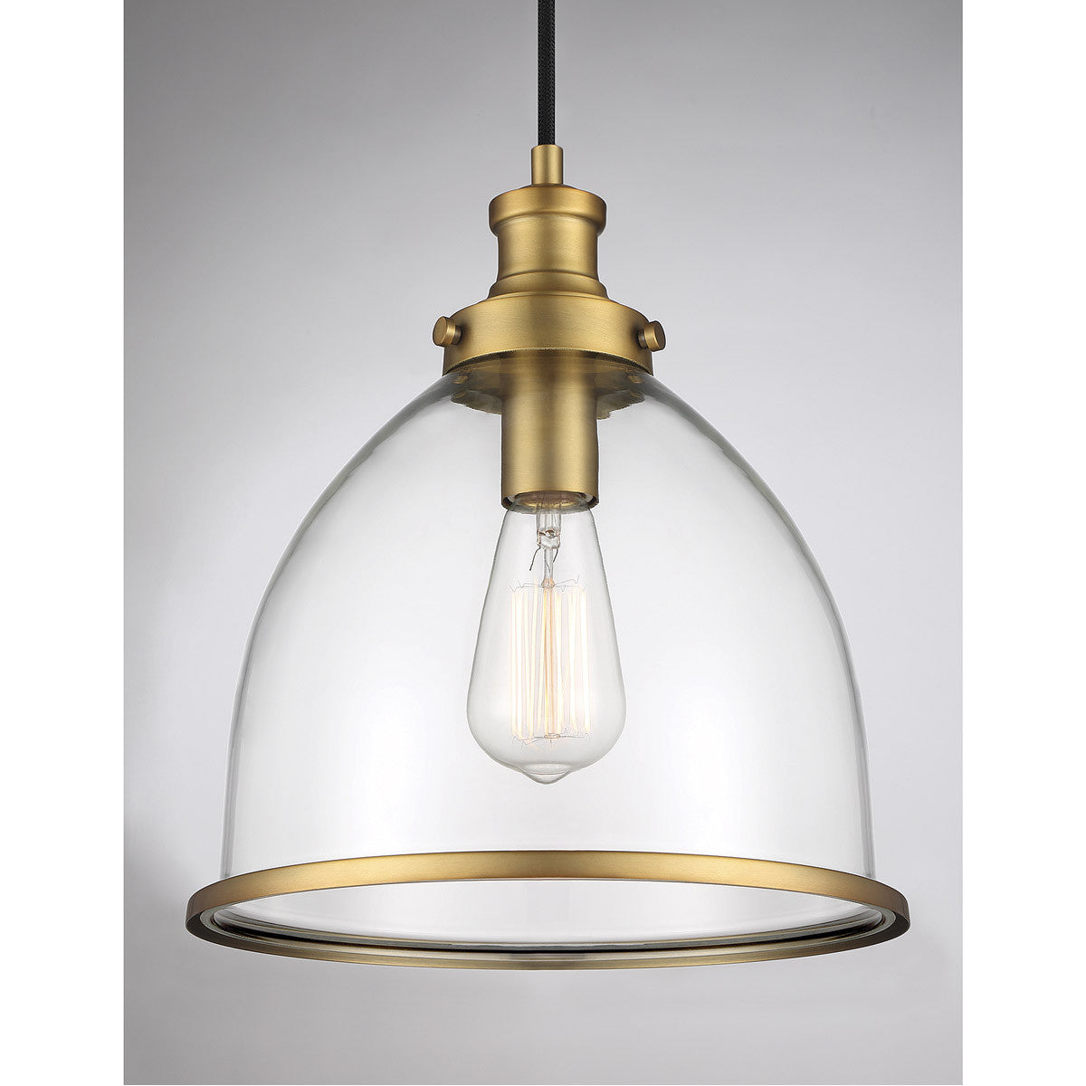 Meridian Lite Trends 1-Light Pendant in Natural Brass M70119NB