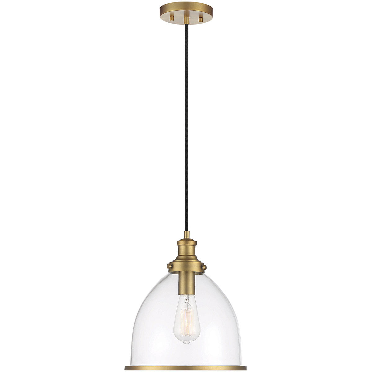 Meridian 1-Light Pendant in Natural Brass M70119NB