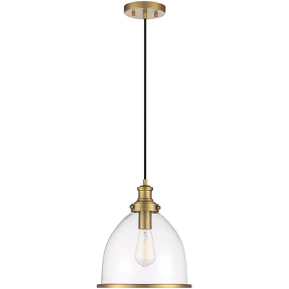 Meridian 1-Light Pendant in Natural Brass M70119NB