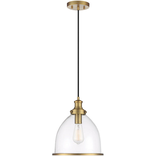 Meridian 1-Light Pendant in Natural Brass M70119NB